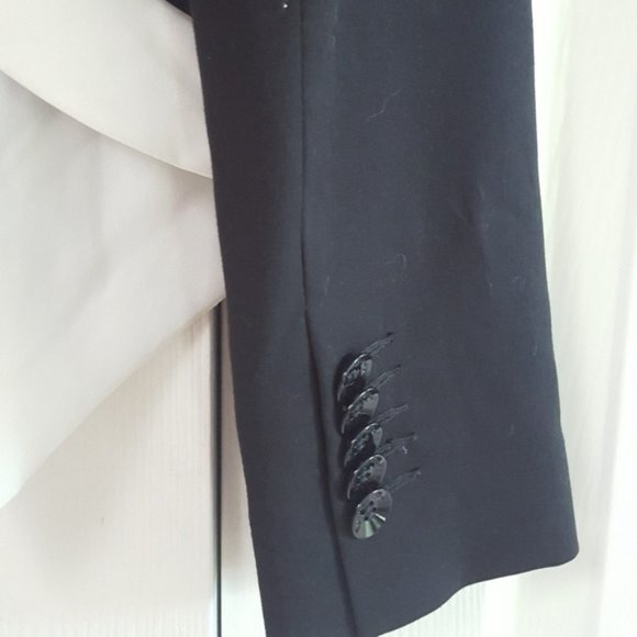 BCBGeneration Black White Cropped Tuxedo Blazer Size M - Picture 6 of 7